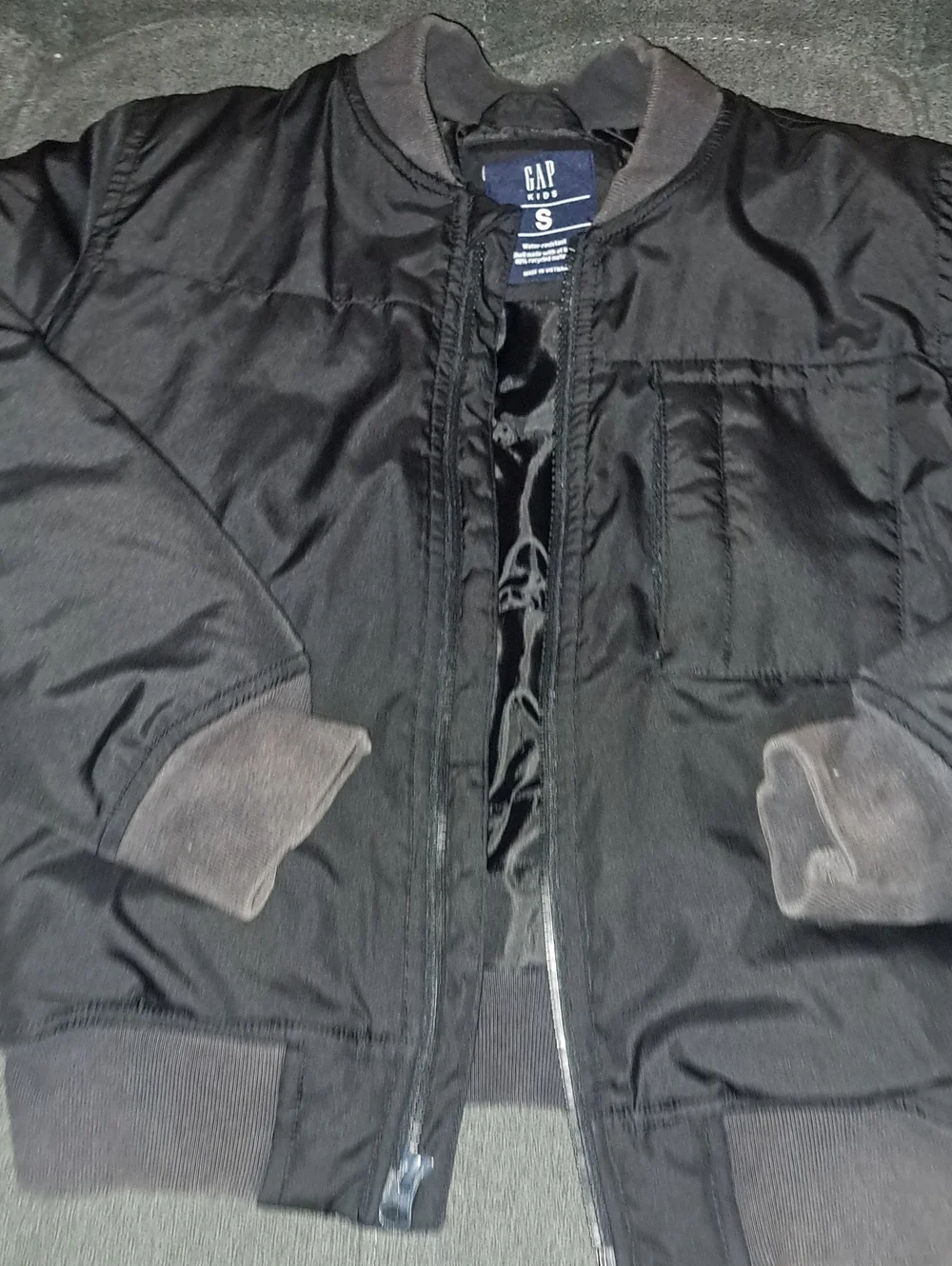 Gap Boy's Black Bomber Jacket - Classic Lightweight Coat Small